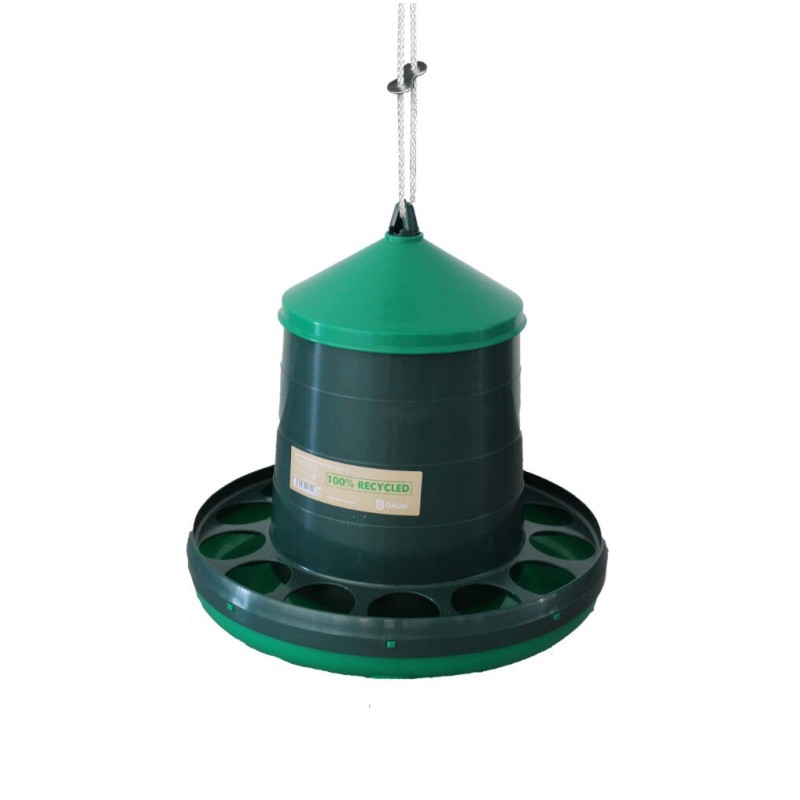 ♻️ Gaun 11234 Tolva para Aves de Plástico Reciclado 12 kg | Sostenible