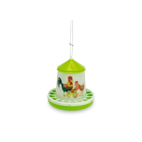 🐦 Gaun 11366 Tolva Plástico Aves 4Kg (Pistacho) - Happy Range