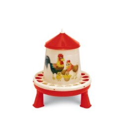 🐦 Gaun 11367 Tolva Plástico Aves 4Kg con Patas - Happy Range