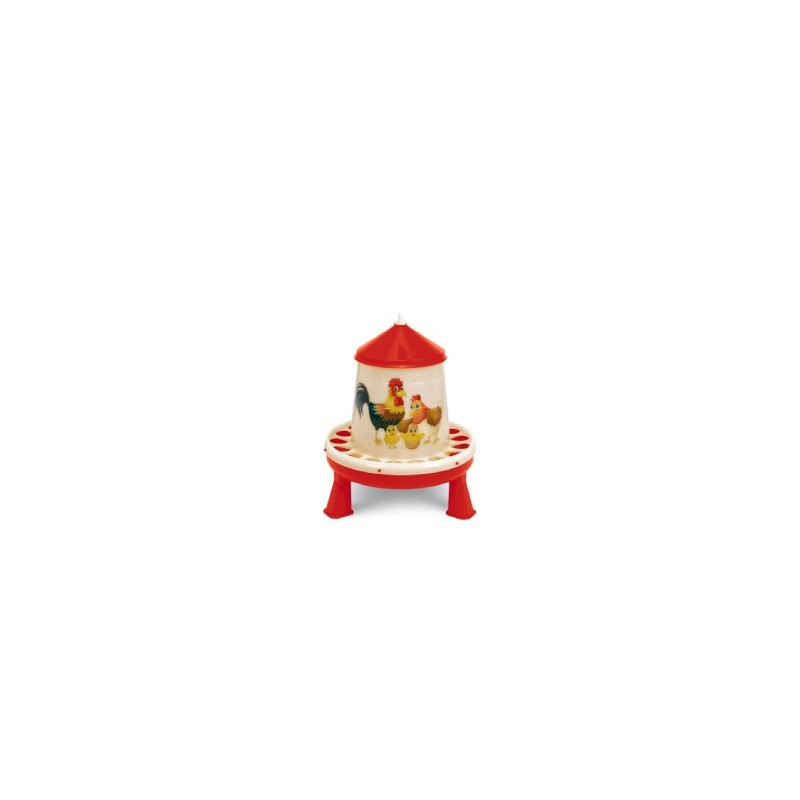 🐦 Gaun 11367 Tolva Plástico Aves 4Kg con Patas - Happy Range 🐦 Gaun 11367 Tolva Plástico Aves 4Kg con Patas - Happy Range