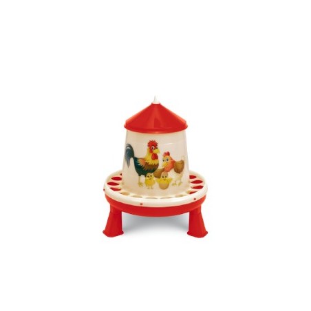 🐦 Gaun 11367 Tolva Plástico Aves 4Kg con Patas - Happy Range