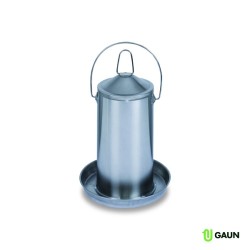 🐦 Gaun 12027 Bebedero de Acero Inoxidable para Aves - 4 Lts