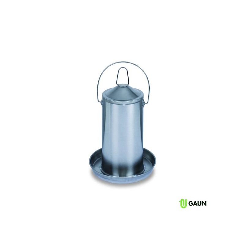 🐦 Gaun 12027 Bebedero de Acero Inoxidable para Aves - 4 Lts