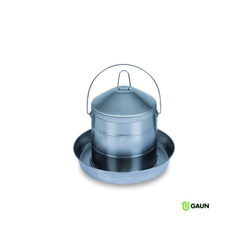 🐦 Gaun 12028 Bebedero de Acero Inoxidable para Aves - 8 Lts