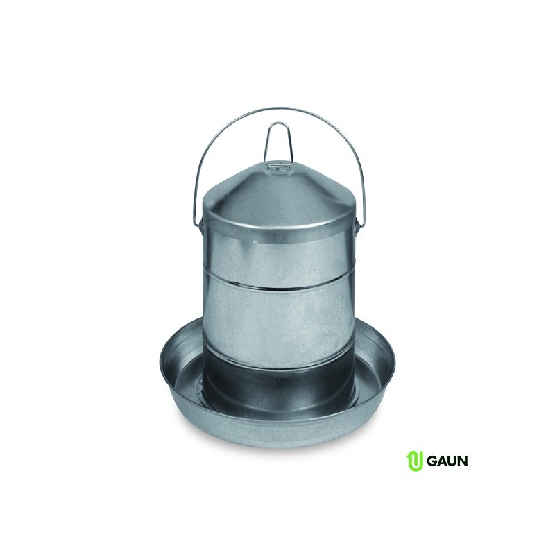 💧 Gaun 12033 Bebedero de Chapa para Aves 12 Lts | Resistente