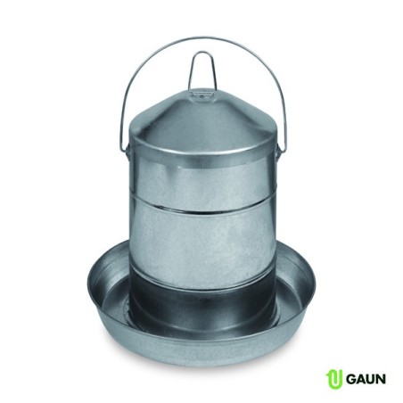 💧 Gaun 12033 Bebedero de Chapa para Aves 12 Lts | Resistente