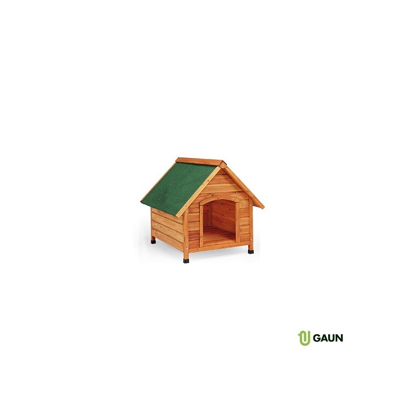 🐶 Gaun 71235 Caseta de Madera con Techo a 2 Aguas Mediana para Perros