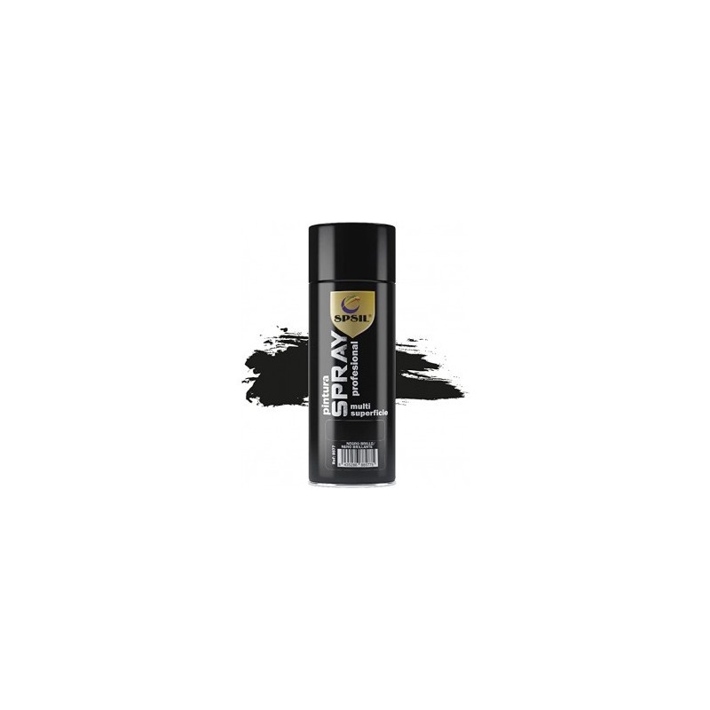 8577 Spray Pintura Color Negro Brillo 400 ML. SPSIL