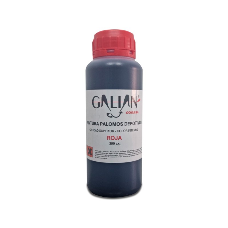 Pintura para Palomos Roja 250cc Galian – Color Intenso y Duradero