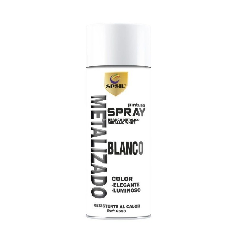 8590 Spray Pintura Color Blanco Metalizado 400 ML. SPSIL