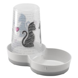 🐱 Gaun 15196 Dispensador de Agua/Comida Cats in Love | Diseño Moderno