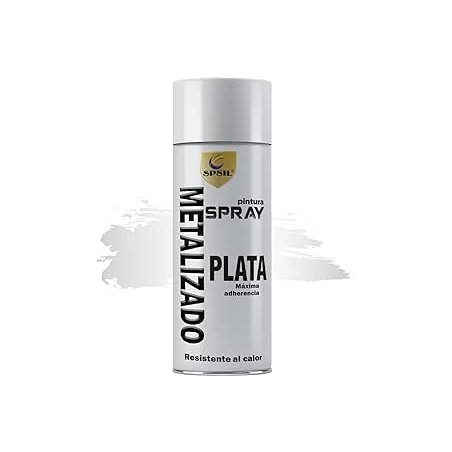 8593 Spray Pintura Color Plata Metalizado 400 ML. SPSIL