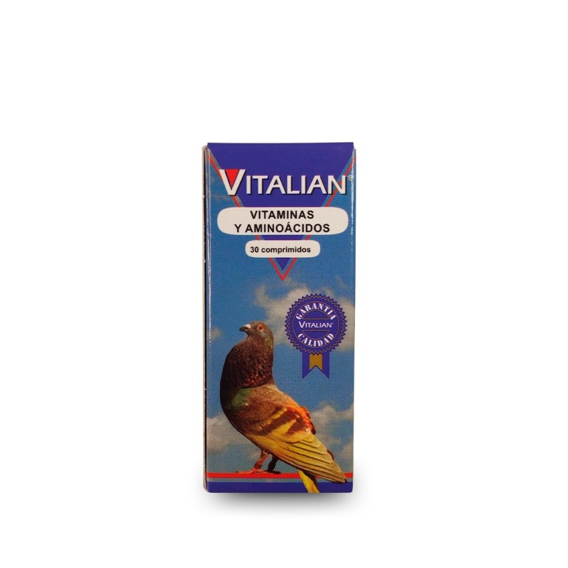 Vitalian Vitaminas y Aminoácidos para Palomas - 30 Comprimidos