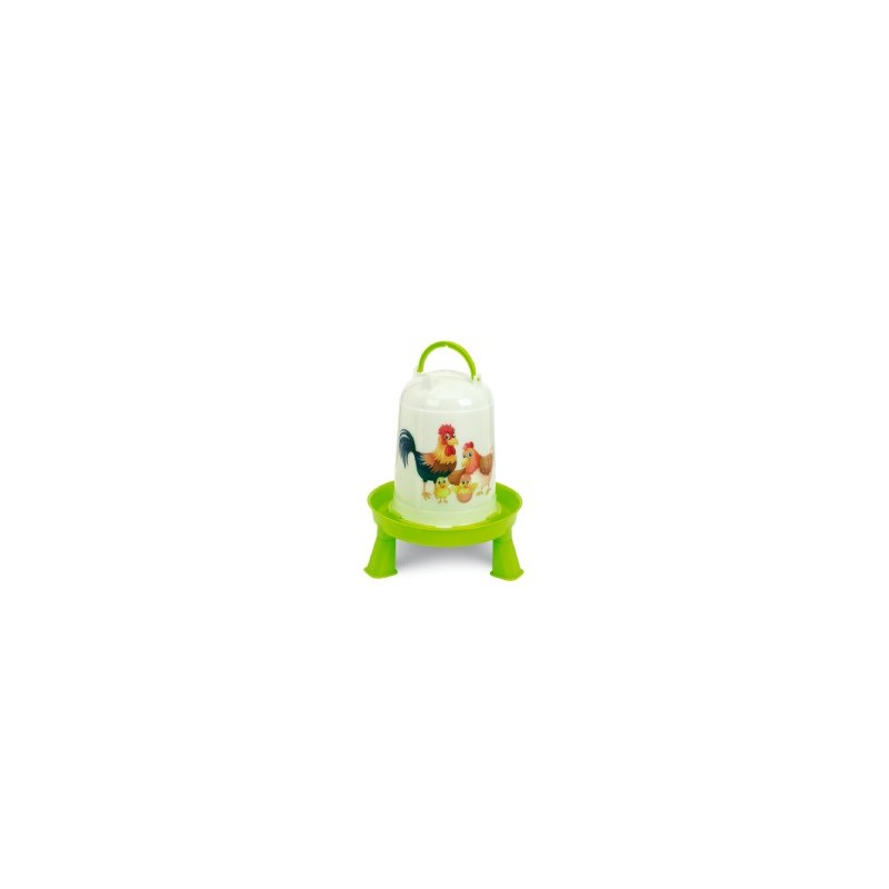 Gaun 11839 Bebedero para Aves Eco 5L con Patas (Pistacho) - Happy Gaun 11839 Bebedero para Aves Eco 5L con Patas (Pistacho) - Happy