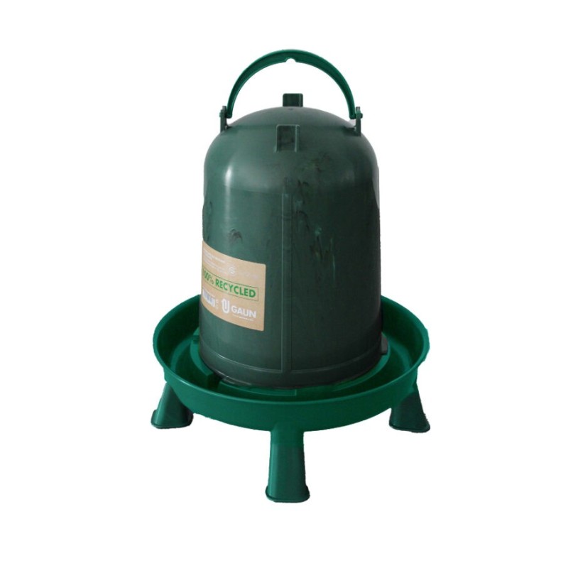 Gaun 11087 Bebedero para Aves Eco Reciclado 10L con Patas | Ecológico Gaun 11087 Bebedero para Aves Eco Reciclado 10L con Patas | Ecológico