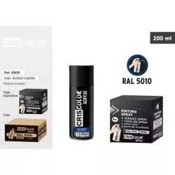 Pintura Spray Acrylic Azul RAL 5010 – 200 ml Criscolor