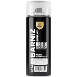 Spray Pintura Barniz Brillo 400ml SPSil - Acabado Brillante y Protecto