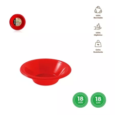 BOL REDONDO PREMIUM ROJO 18CM